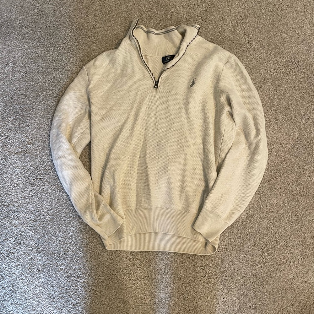Polo by Ralph lauren quarter zip, cream s